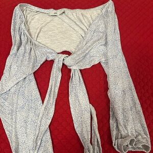 Adika Light Blue Tie-Front Robe